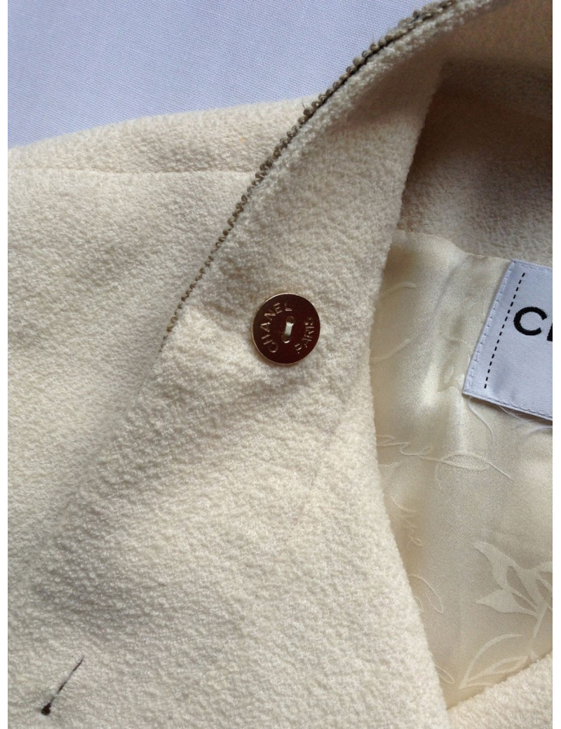 veste CHANEL T 36 écru