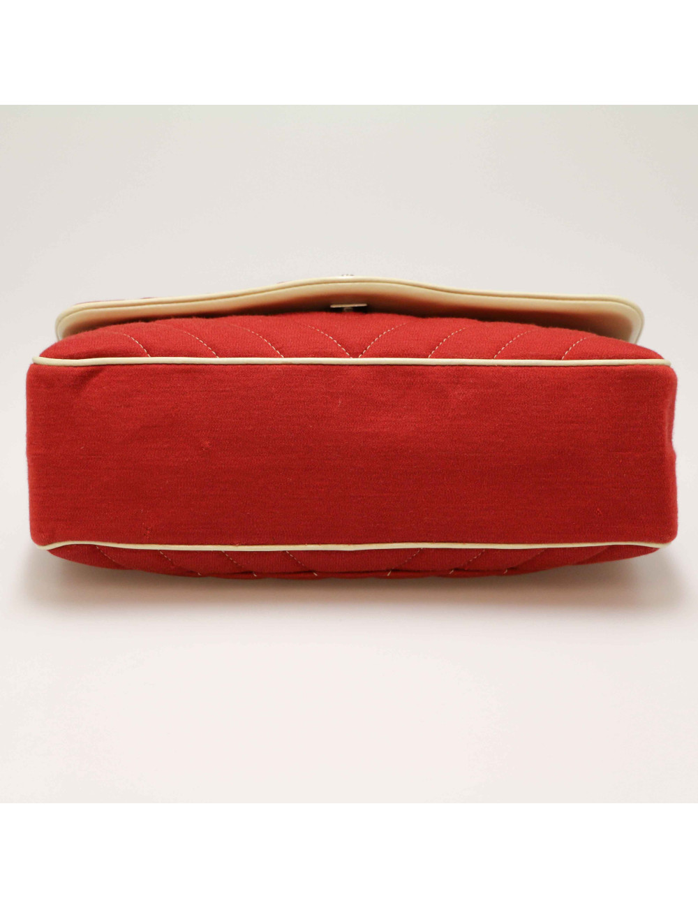 Sac Léo Chevron CHANEL jersey brique