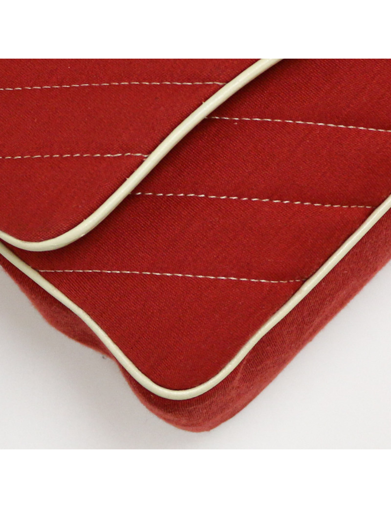 Sac Léo Chevron CHANEL jersey brique