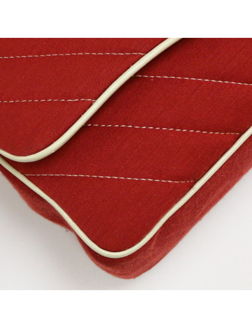 Sac Léo Chevron CHANEL jersey brique