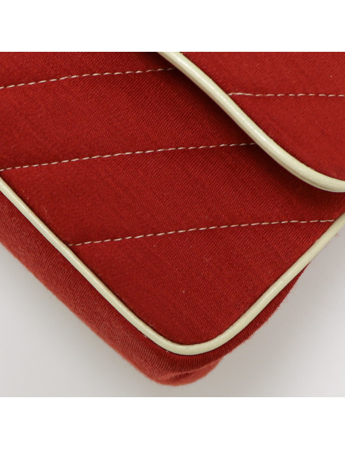 Sac Léo Chevron CHANEL jersey brique