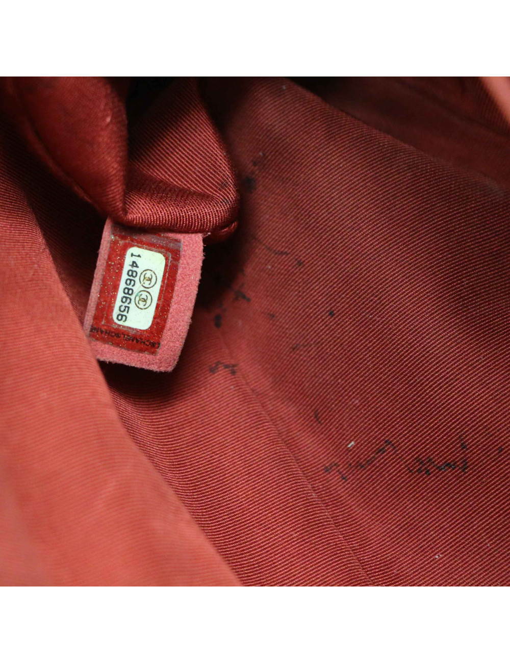 Sac Léo Chevron CHANEL jersey brique