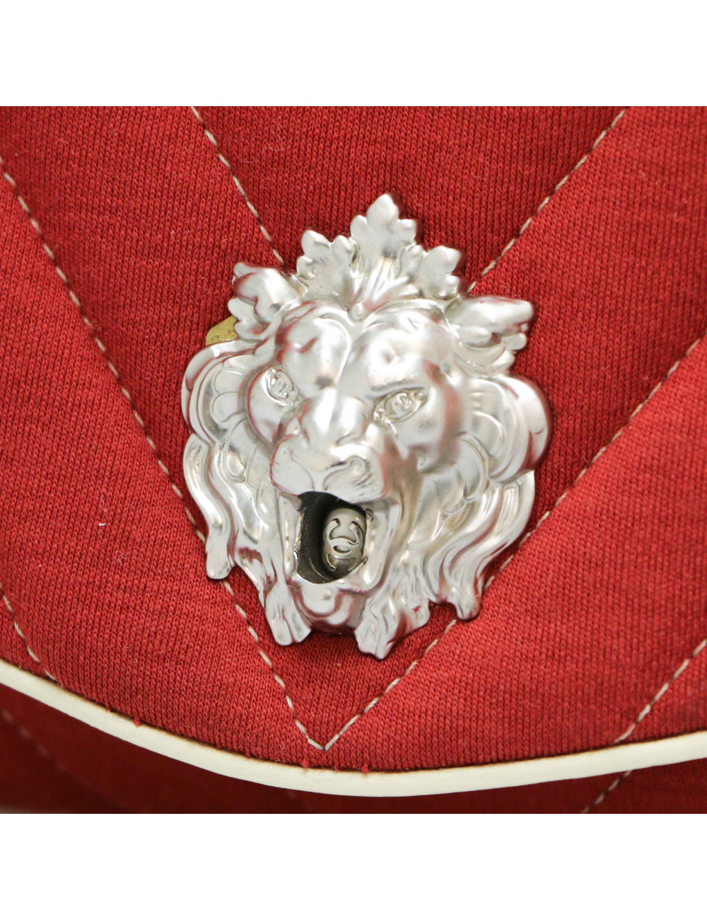 Sac Léo Chevron CHANEL jersey brique
