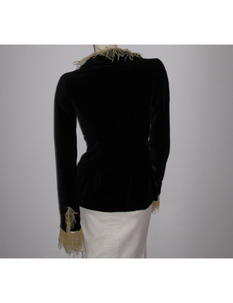 veste CHANEL T 36 velours noir