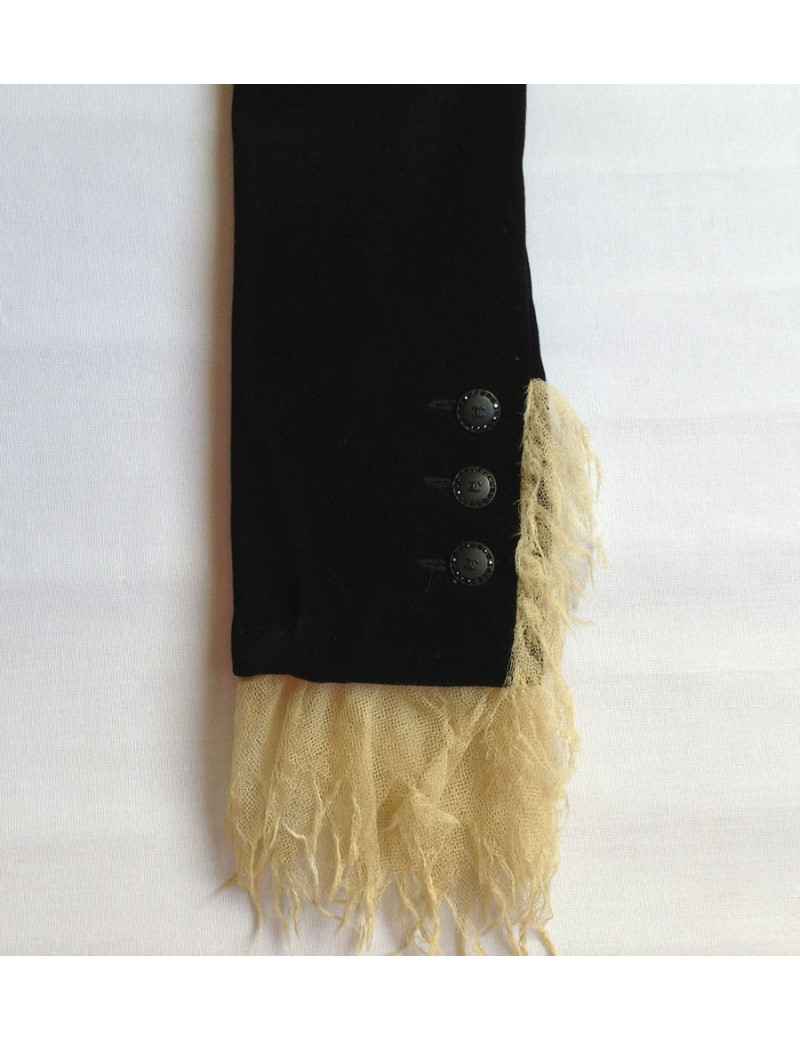 veste CHANEL T 36 velours noir