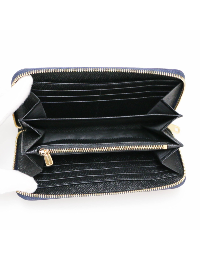 DOLCE & GABBANA Compagnon blue lezard style leather