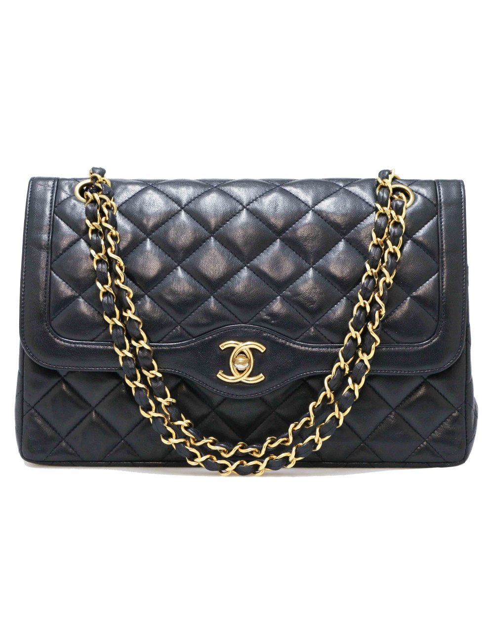 Sac classique CHANEL bleu vintage