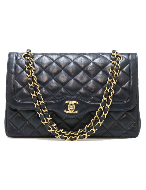 Sac classique CHANEL bleu vintage