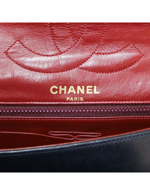 Sac classique CHANEL bleu vintage