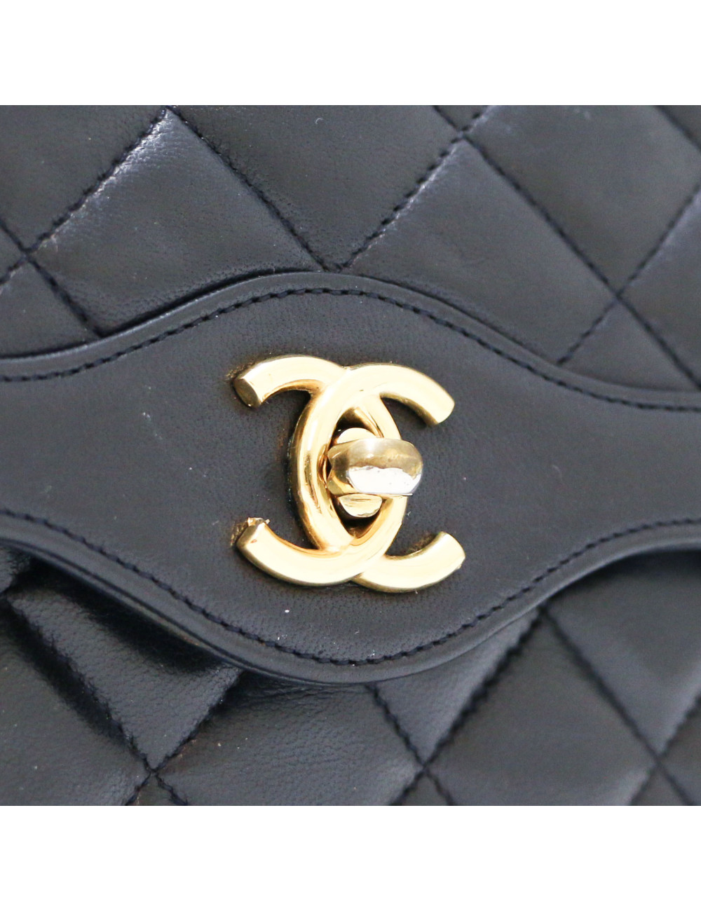 Sac classique CHANEL bleu vintage