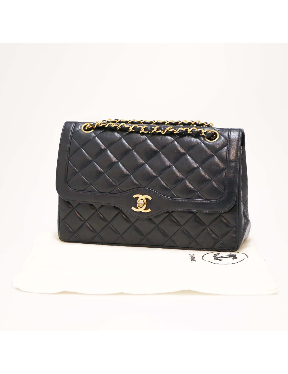 Sac classique CHANEL bleu vintage