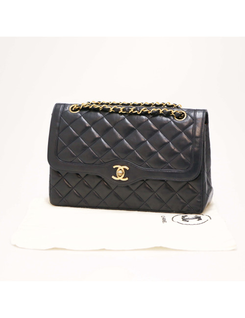 Sac classique CHANEL bleu vintage