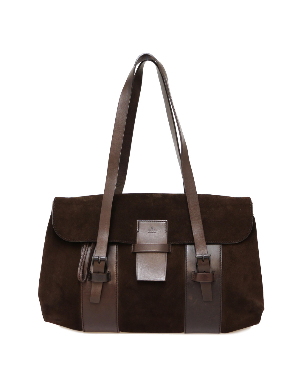 Cabas GUCCI suede marron Vintage