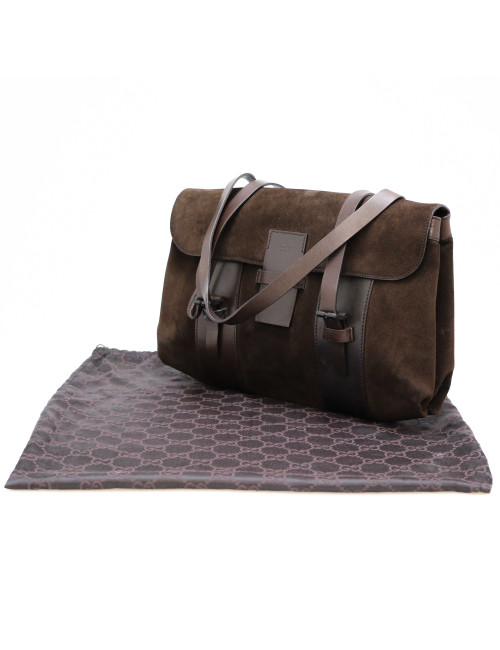 Cabas GUCCI suede marron Vintage