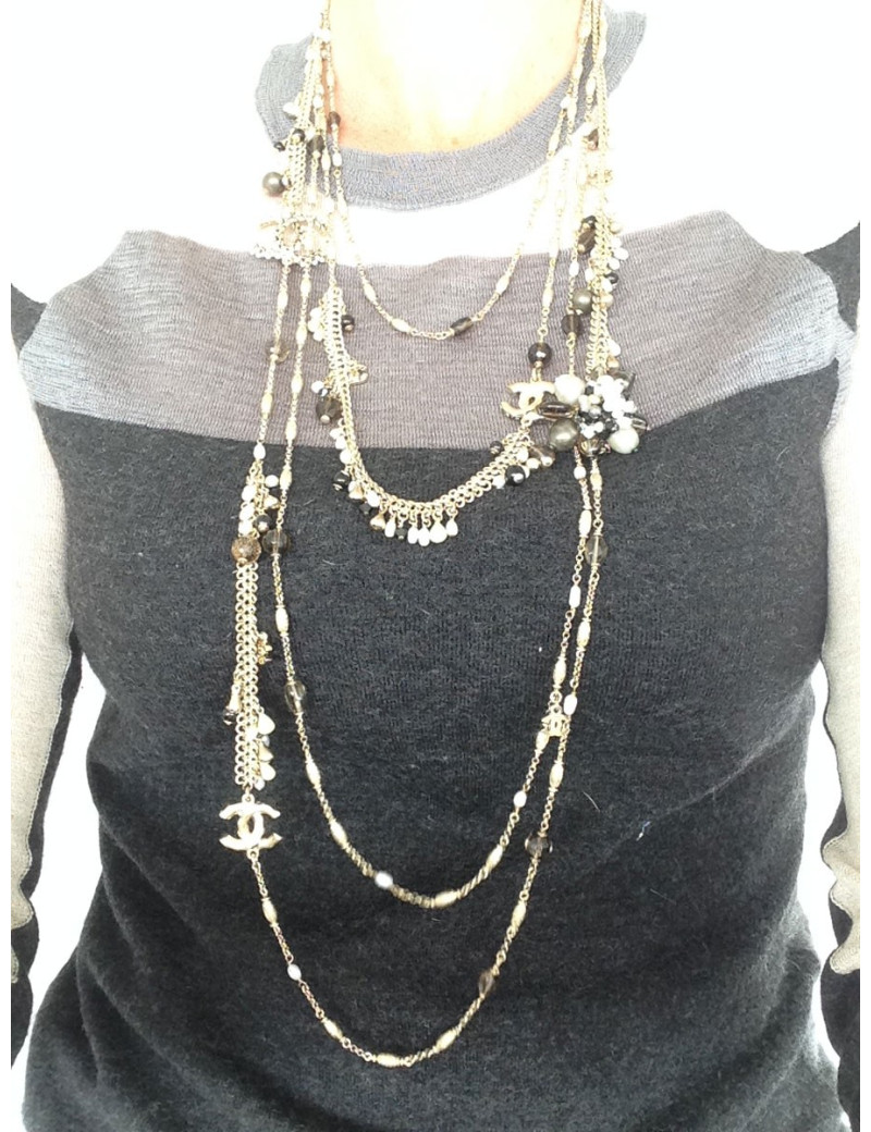 Sautoir quadruple rangs CHANEL
