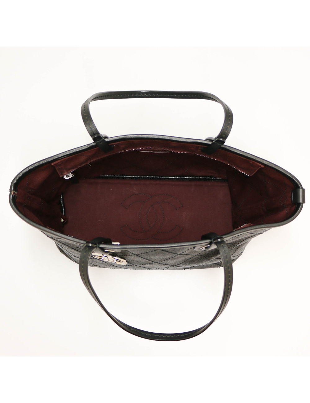 CHANEL Black Grained Tote