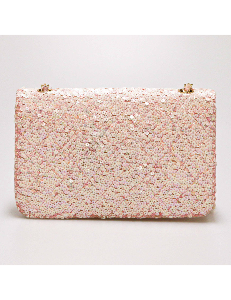 Sac à main CHANEL sequins rose
