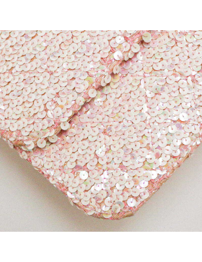 Sac à main CHANEL sequins rose
