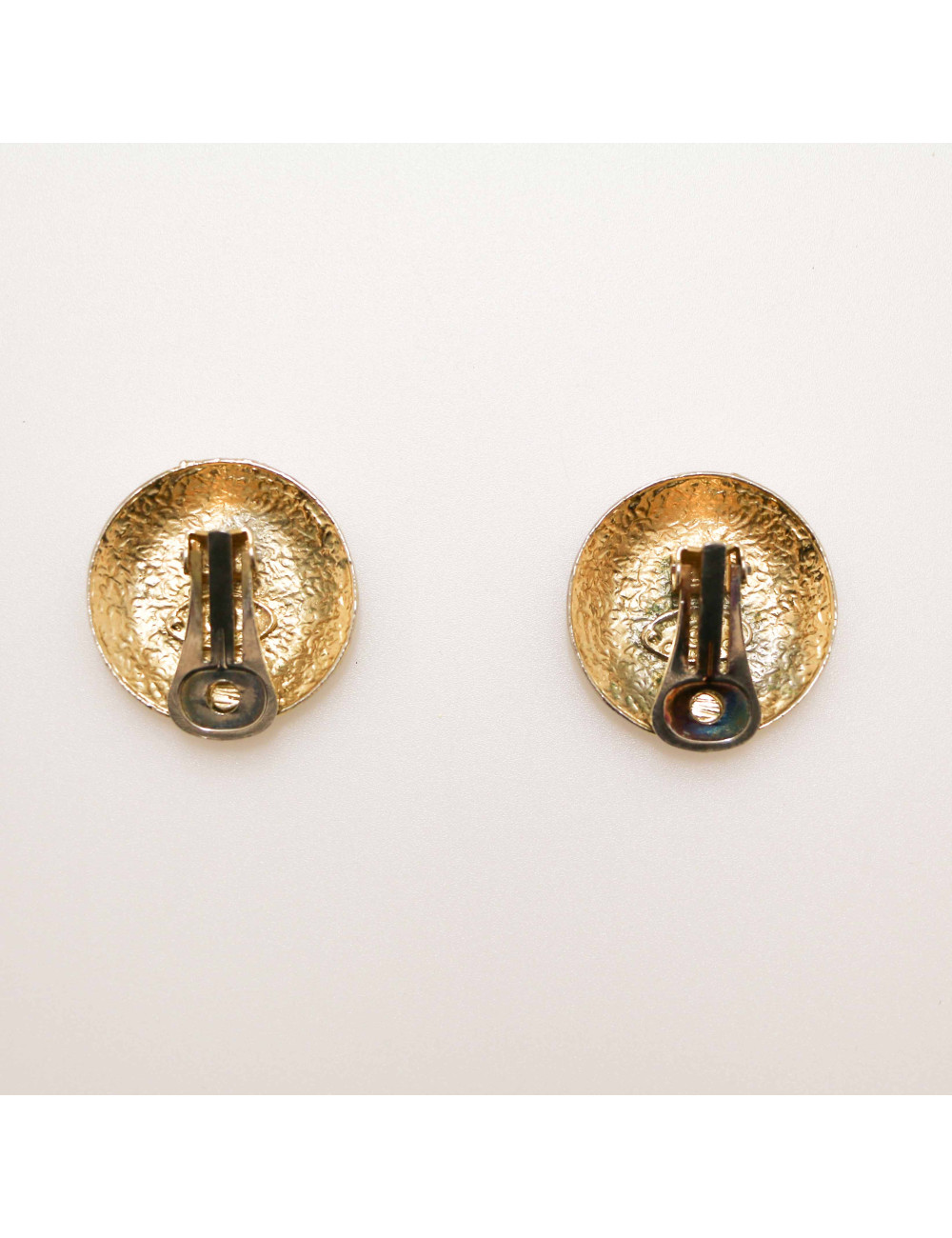 Clips vintage CC CHANEL rond