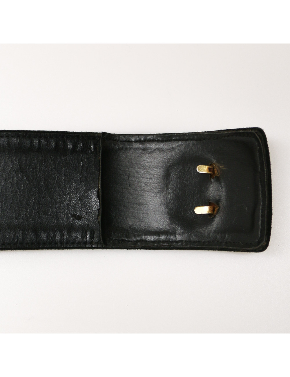 CHRISTIAN LACROIX black calfskin suede belt