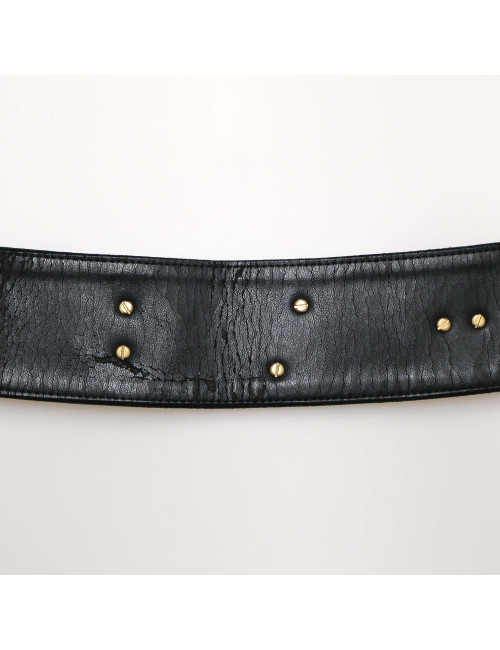 CHRISTIAN LACROIX black calfskin suede belt