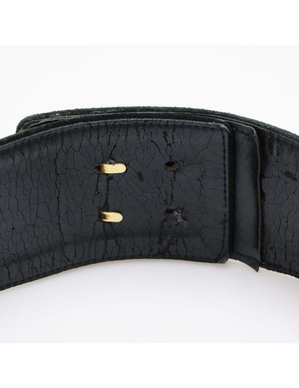CHRISTIAN LACROIX black calfskin suede belt