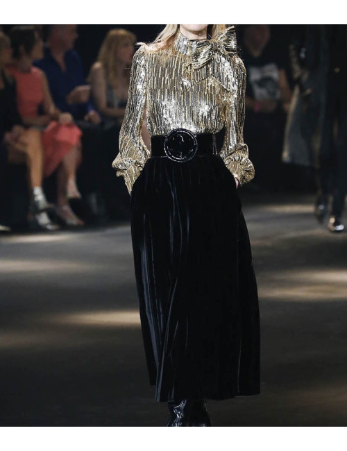 Jupe YSL YVES SAINT LAURENT velours noir