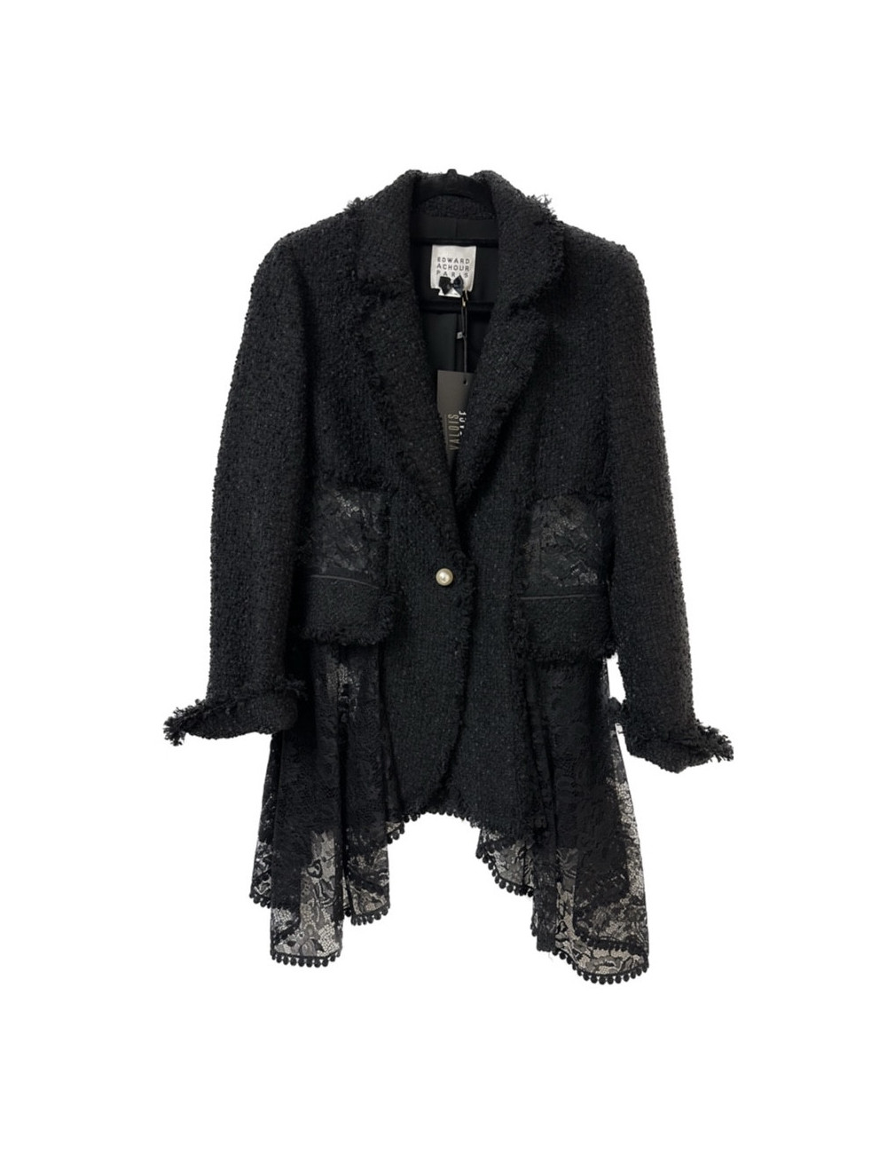 Veste EDWARD ACHOUR noire dentelle
