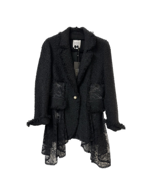 Veste EDWARD ACHOUR noire dentelle