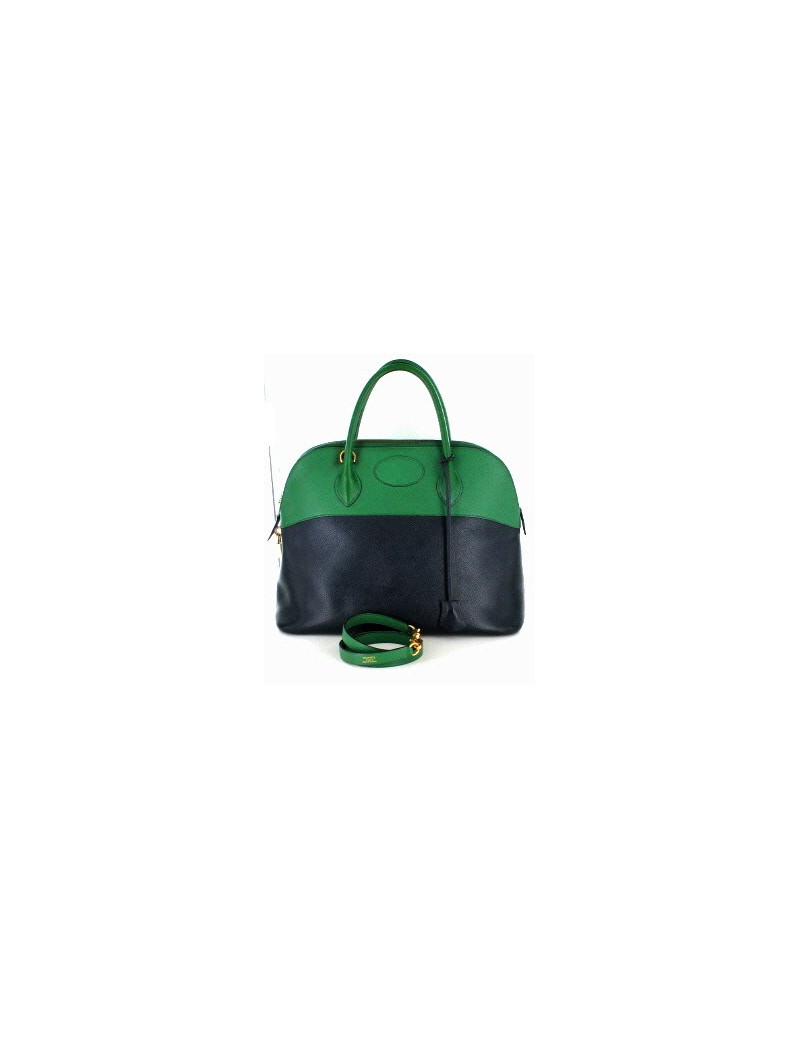Bolide HERMES bicolore bleu & vert GM