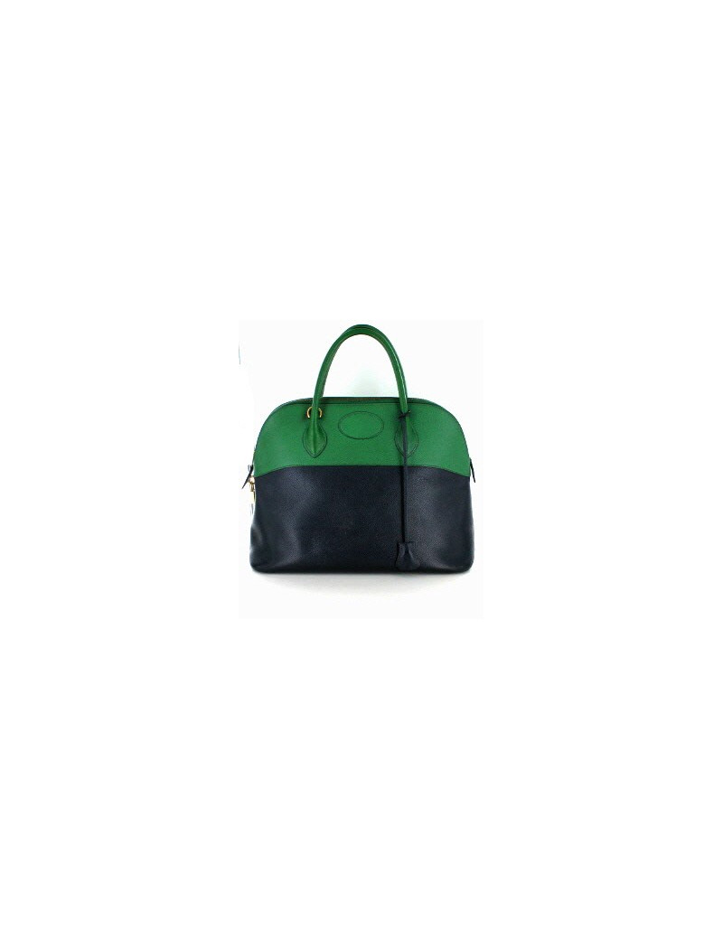 Bolide HERMES bicolore bleu & vert GM