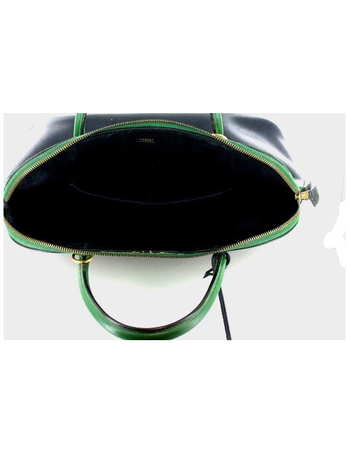 Bolide HERMES bicolore bleu & vert GM