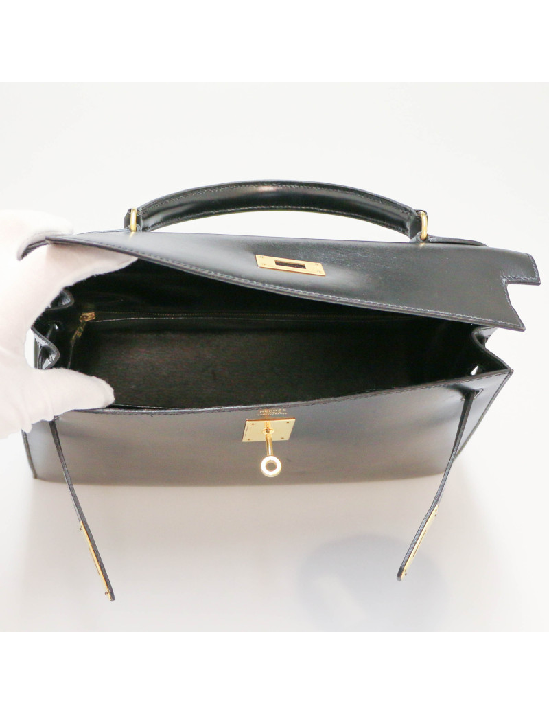 Sac HERMES Kelly 32 box vintage