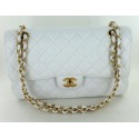 Timeless CHANEL white grained calf