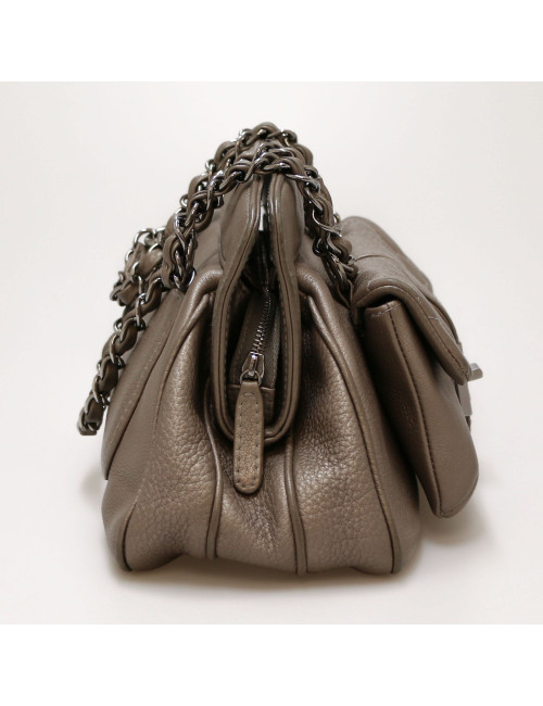 CHANEL pearl grey handbag