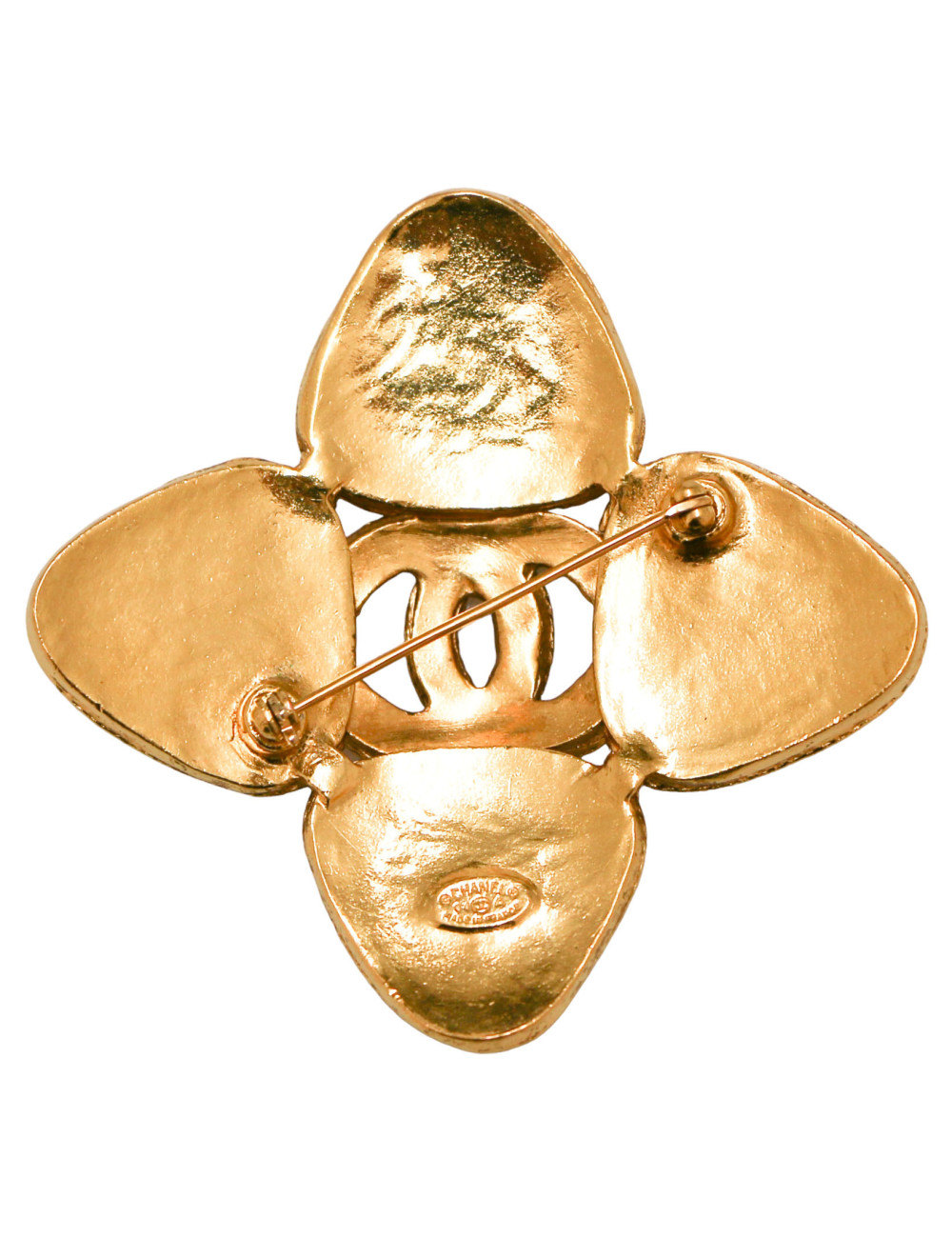 CHANEL Flower Brooch Molten Glass