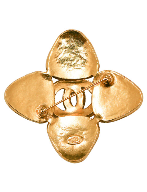 CHANEL Flower Brooch Molten Glass