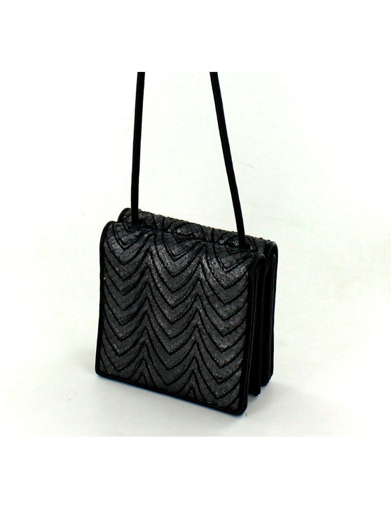 mini sac YVES SAINT LAURENT en python platine