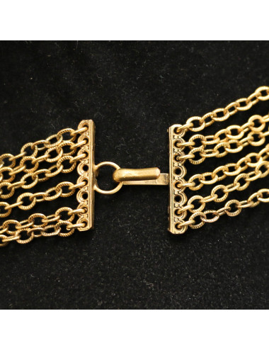 Sautoir MARGUERITE de VALOIS capeline dorée 2