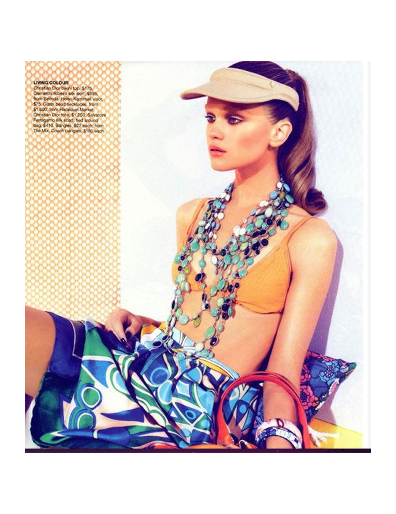 Sautoir cabochons MARGUERITE DE VALOIS en pâte de verre