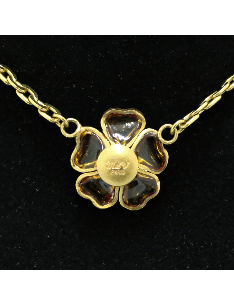 Collier MARGUERITE de VALOIS Fleurette topaze