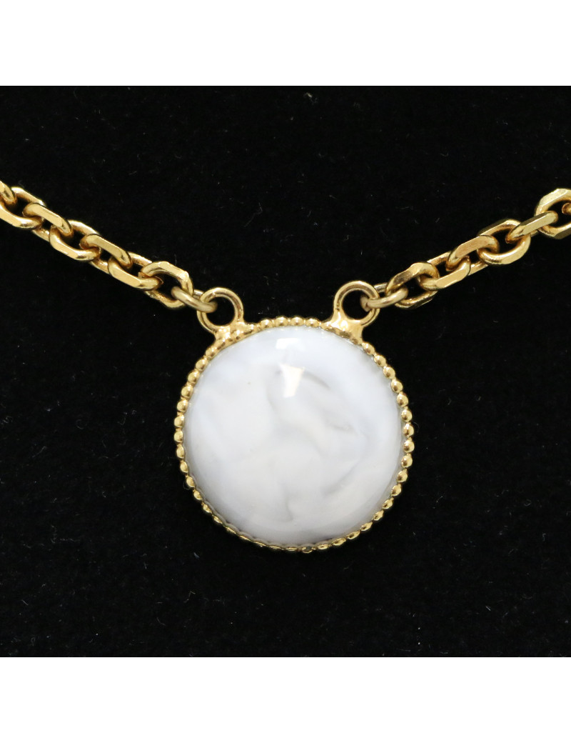 Collier Marguerite de Valois pâte de verre