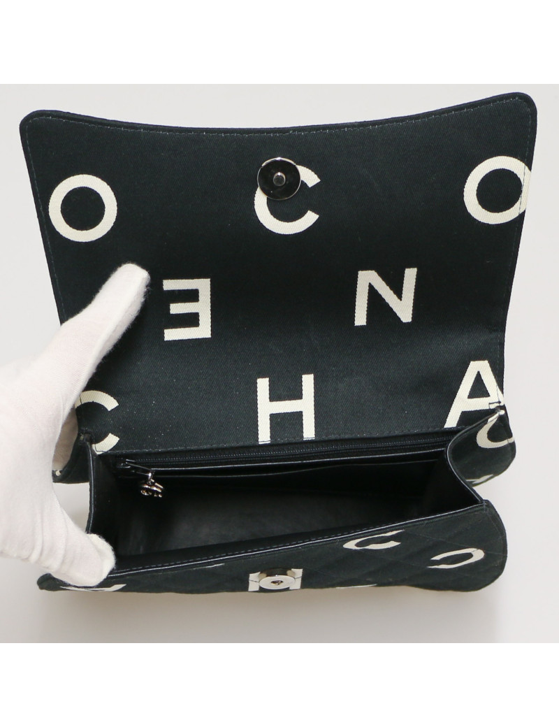 Sac en toile CHANEL noir