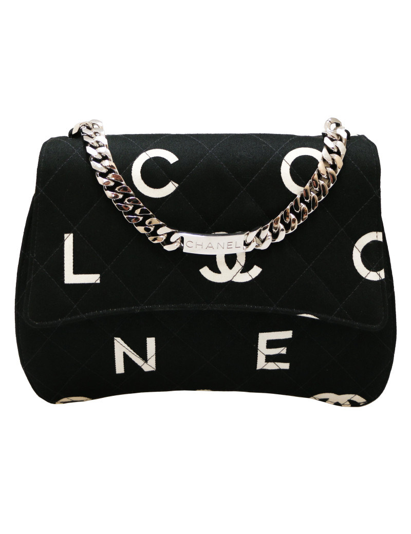 Sac en toile CHANEL noir