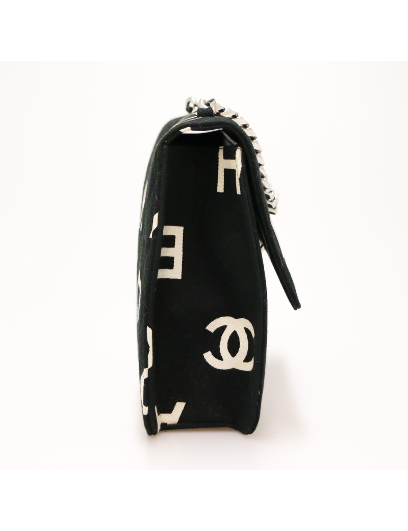 Sac en toile CHANEL noir