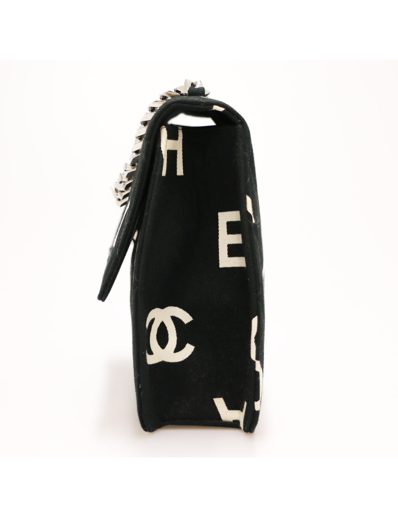 Sac en toile CHANEL noir