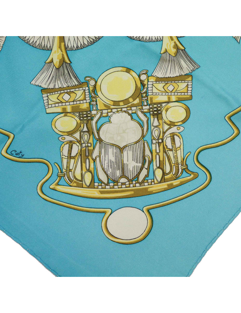 Carre HERMES soie Bleu par Coty