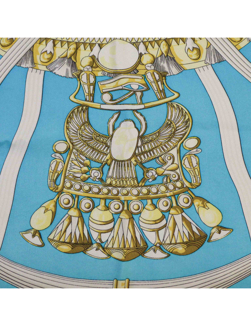 Carre HERMES soie Bleu par Coty