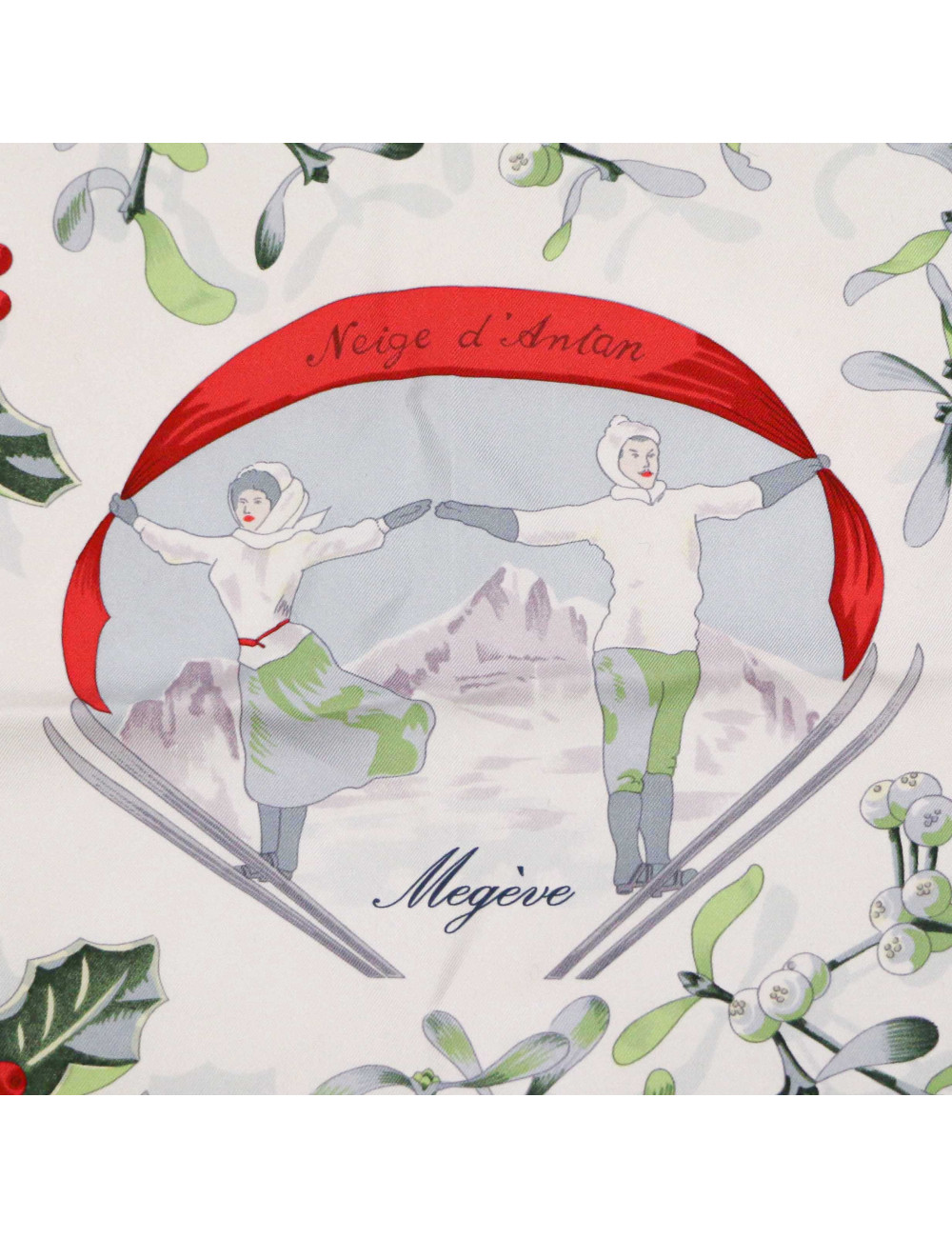 Carré HERMES Neige d'Antan blanc