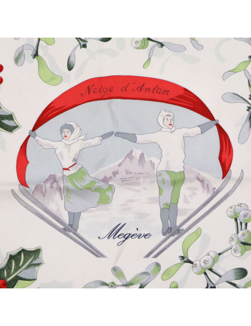 Carré HERMES Neige d'Antan blanc